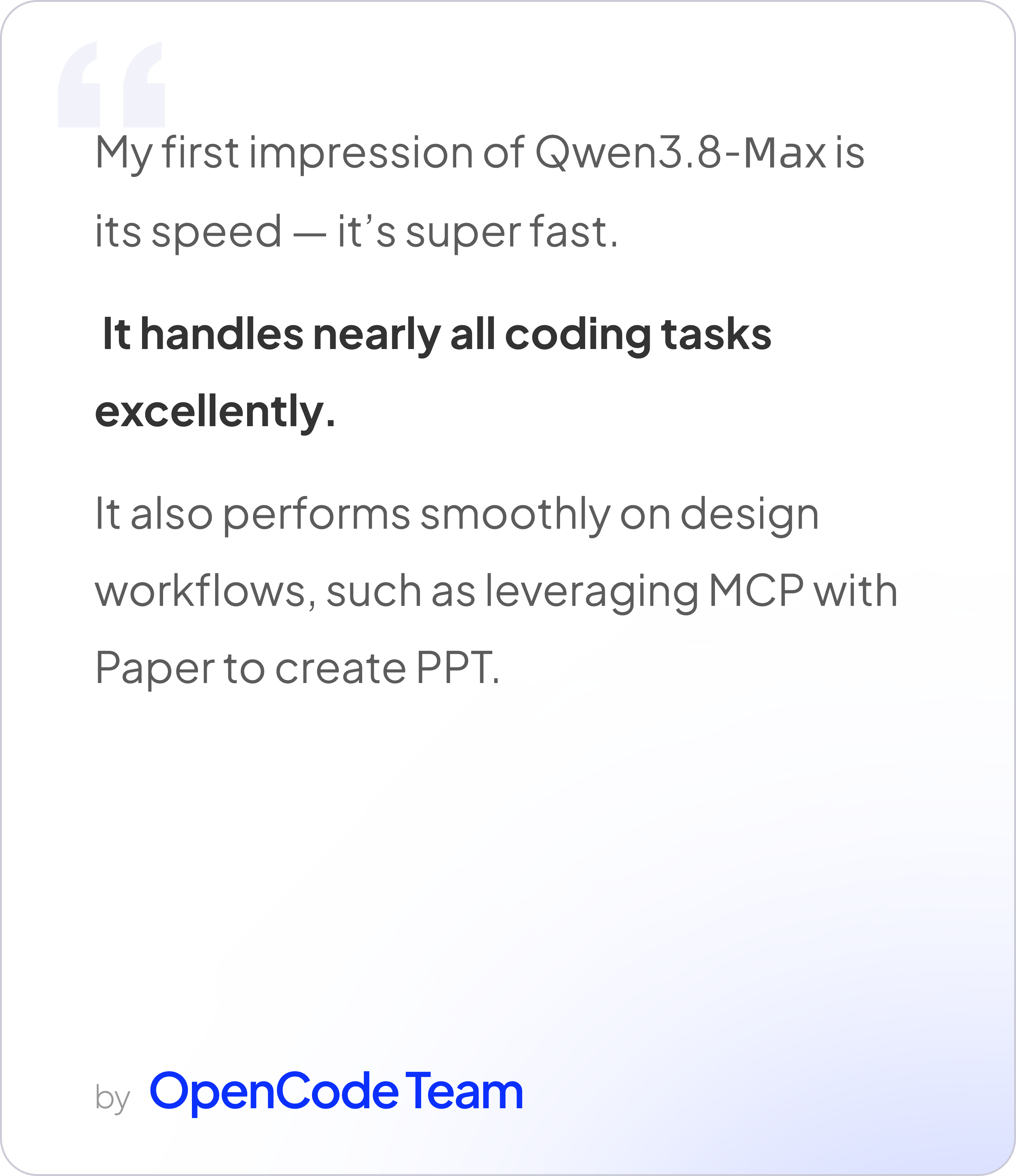 Testimonianza ufficiale dell’OpenCode Team su Qwen3.8-Max